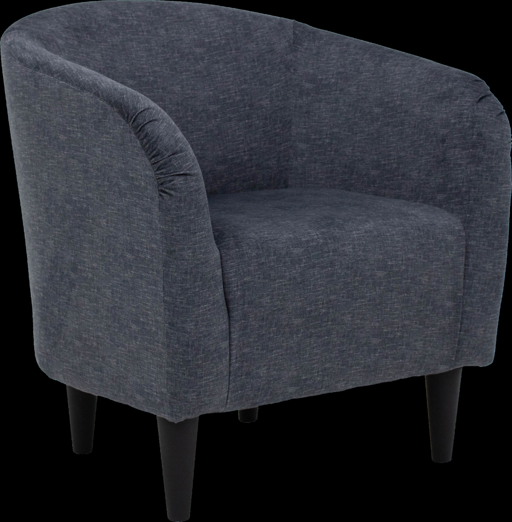 Emsabit Dark Blue Accent Chair - Thumbnail - Image 1