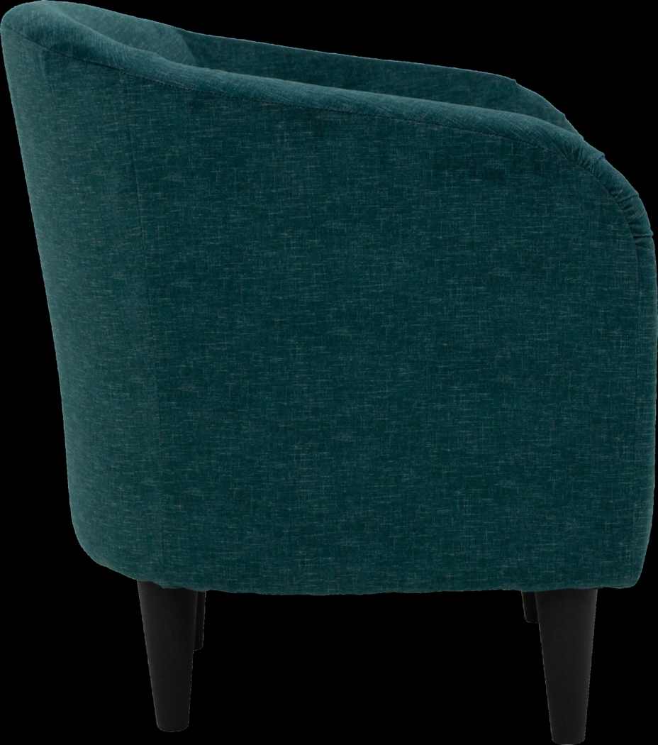 Emsabit Teal Accent Chair - Thumbnail - Image 4
