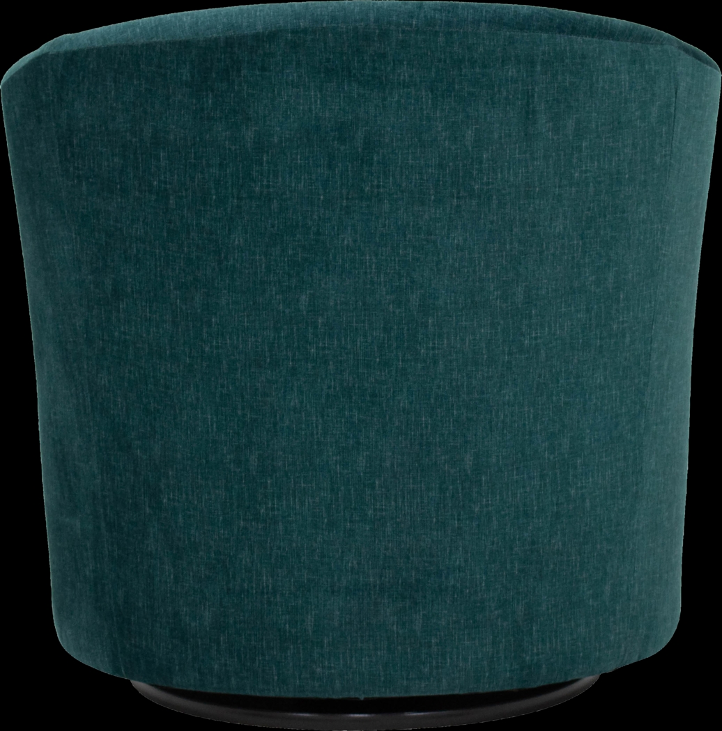 Emsabit I Teal Swivel Accent Chair - Thumbnail - Image 3
