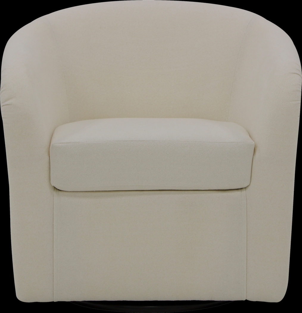 Emsabit II Cream Swivel Accent Chair - Thumbnail - Image 2