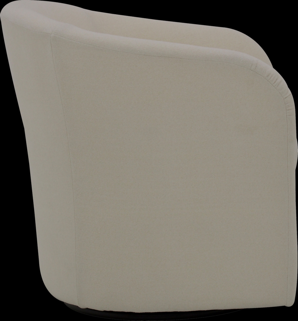 Emsabit II Cream Swivel Accent Chair - Thumbnail - Image 4