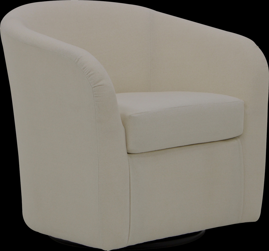 Emsabit II Cream Swivel Accent Chair - Thumbnail - Image 1