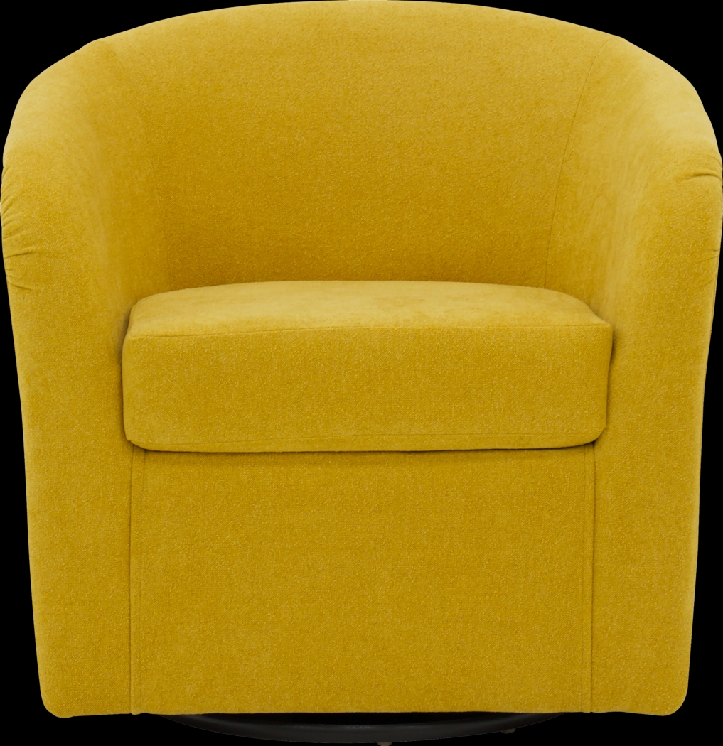 Emsabit II Yellow Swivel Accent Chair - Thumbnail - Image 2