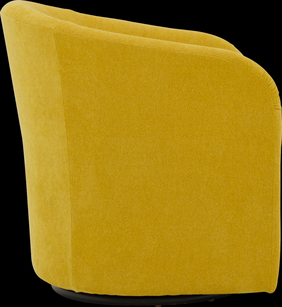 Emsabit II Yellow Swivel Accent Chair - Thumbnail - Image 4
