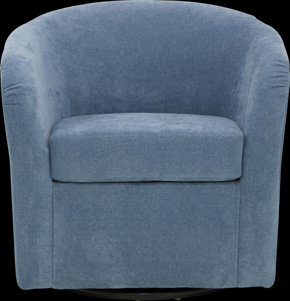 Emsabit I Light Blue Swivel Accent Chair - Thumbnail - Image 2