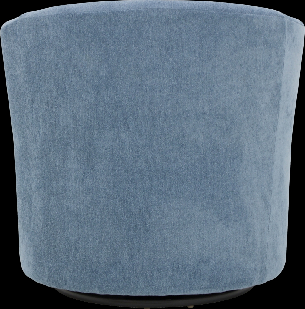 Emsabit I Light Blue Swivel Accent Chair - Thumbnail - Image 3
