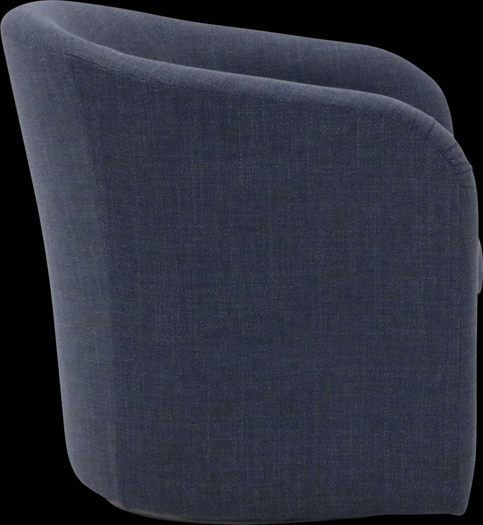Emsabit I Blue Swivel Accent Chair - Thumbnail - Image 4