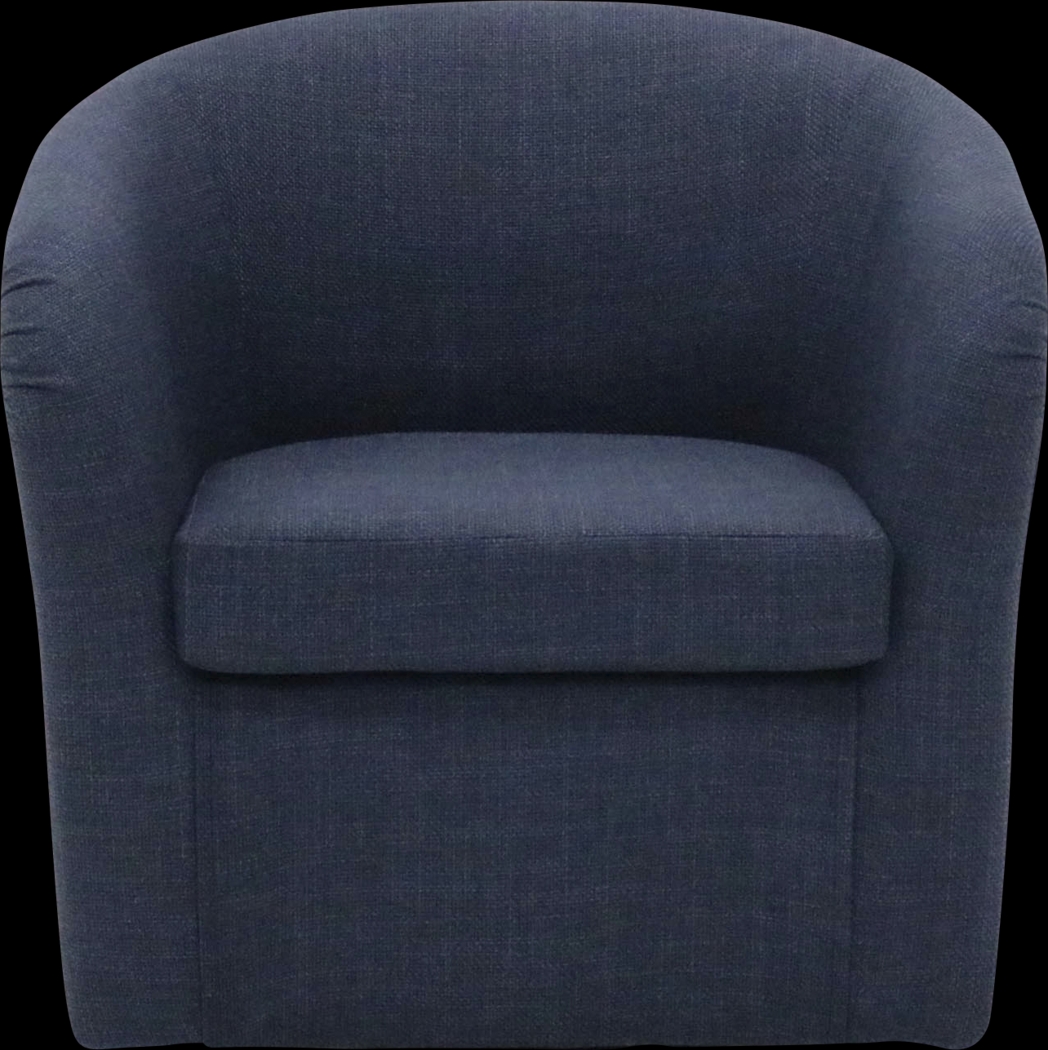 Emsabit I Blue Swivel Accent Chair - Thumbnail - Image 1