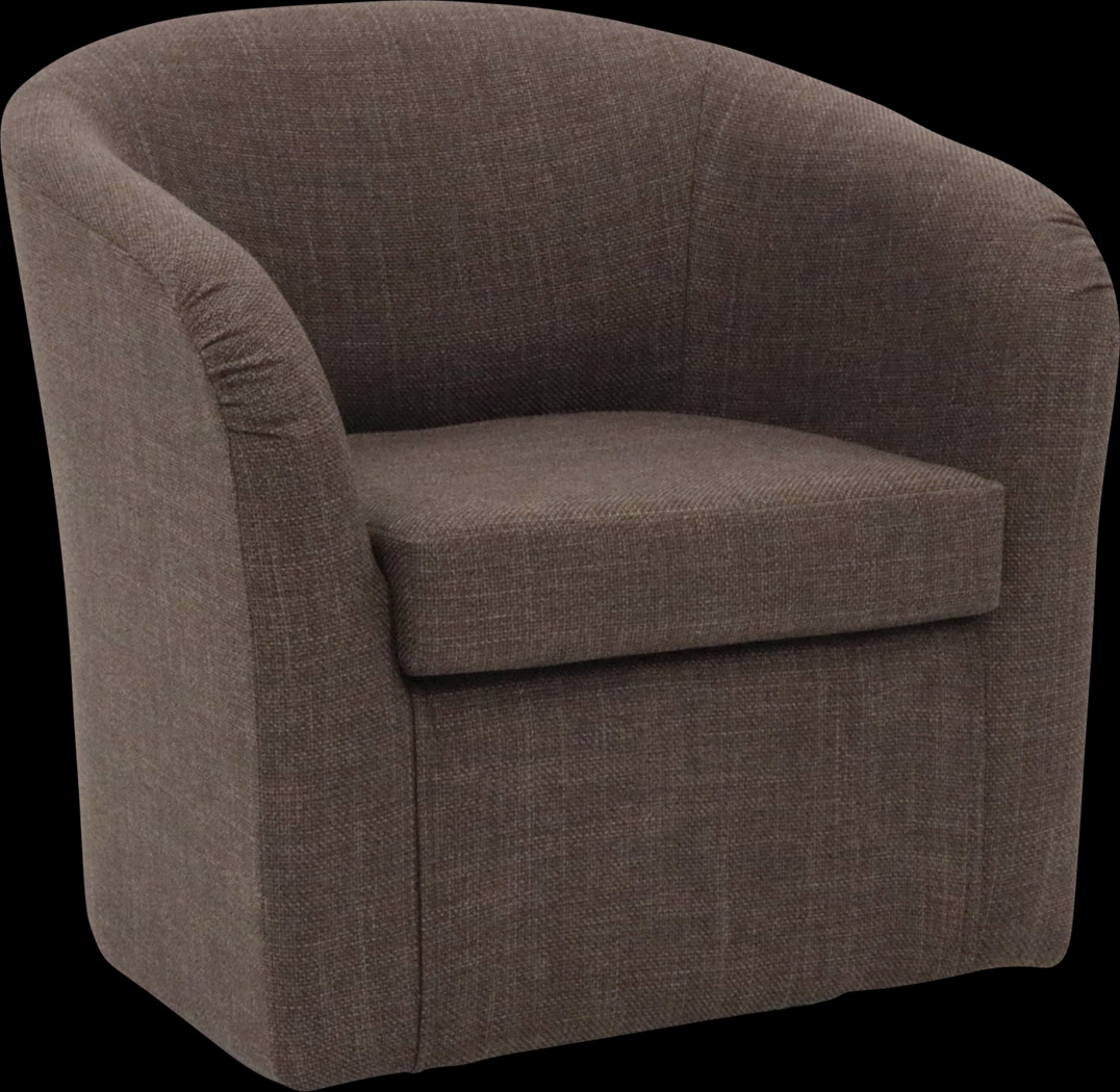 Emsabit I Brown Swivel Accent Chair - Thumbnail - Image 4