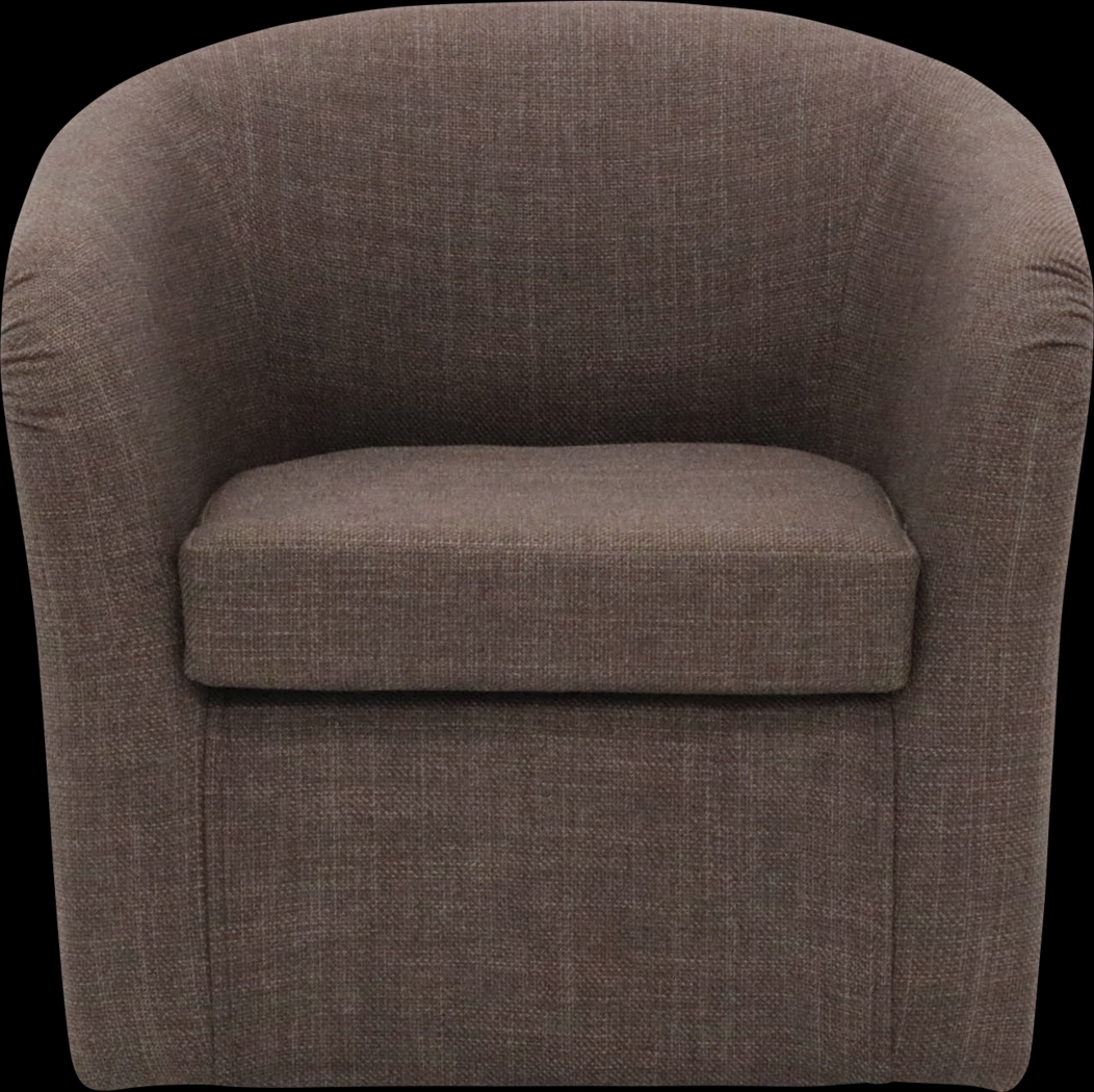 Emsabit I Brown Swivel Accent Chair - Thumbnail - Image 1