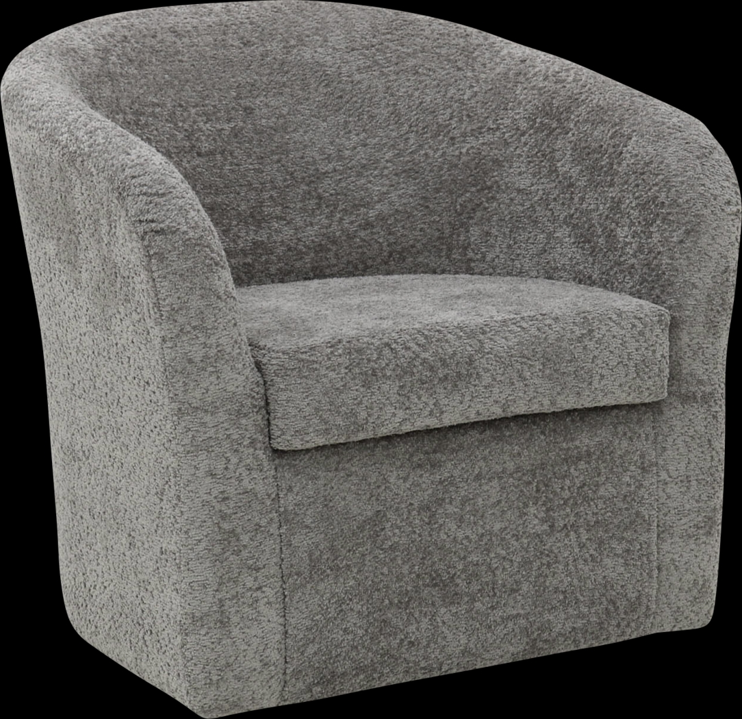 Emsabit I Gray Swivel Accent Chair - Thumbnail - Image 3