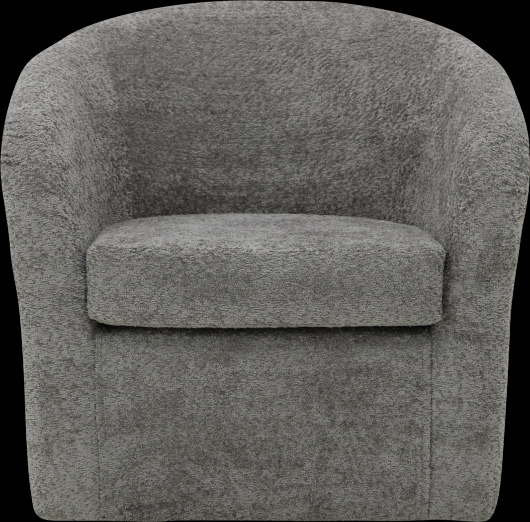 Emsabit I Gray Swivel Accent Chair - Thumbnail - Image 1