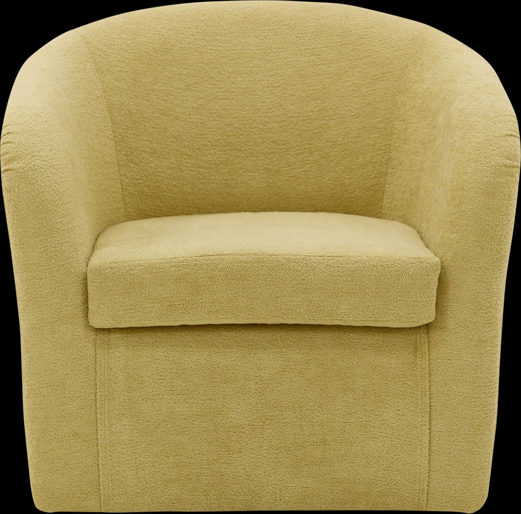 Emsabit I Yellow Swivel Accent Chair - Thumbnail - Image 1