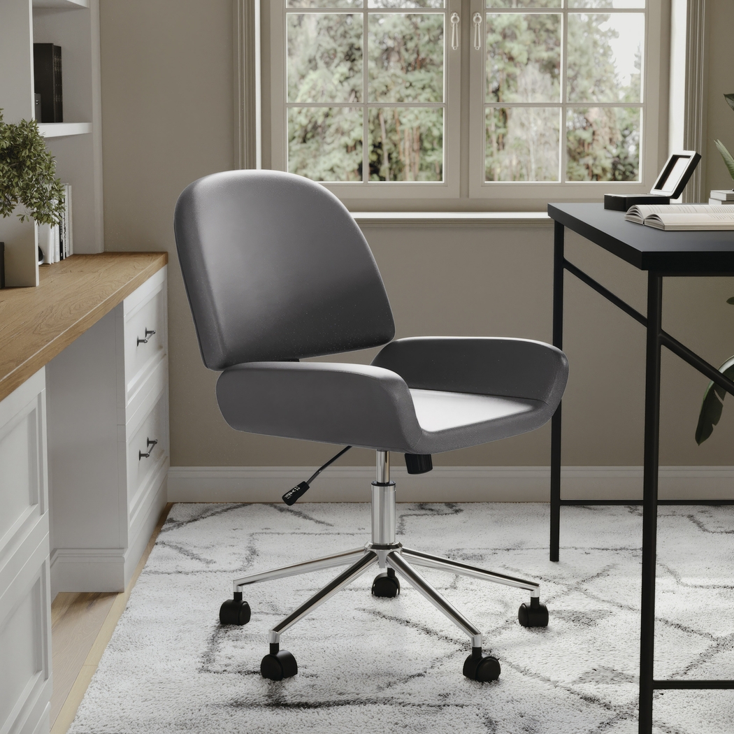 Emshoff Gray Office Chair - Thumbnail - Image 2