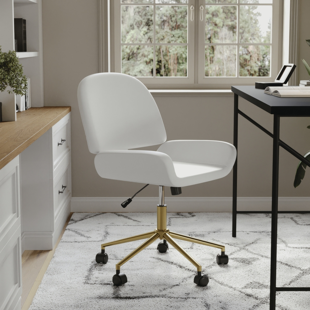 Emshoff White Office Chair - Thumbnail - Image 2