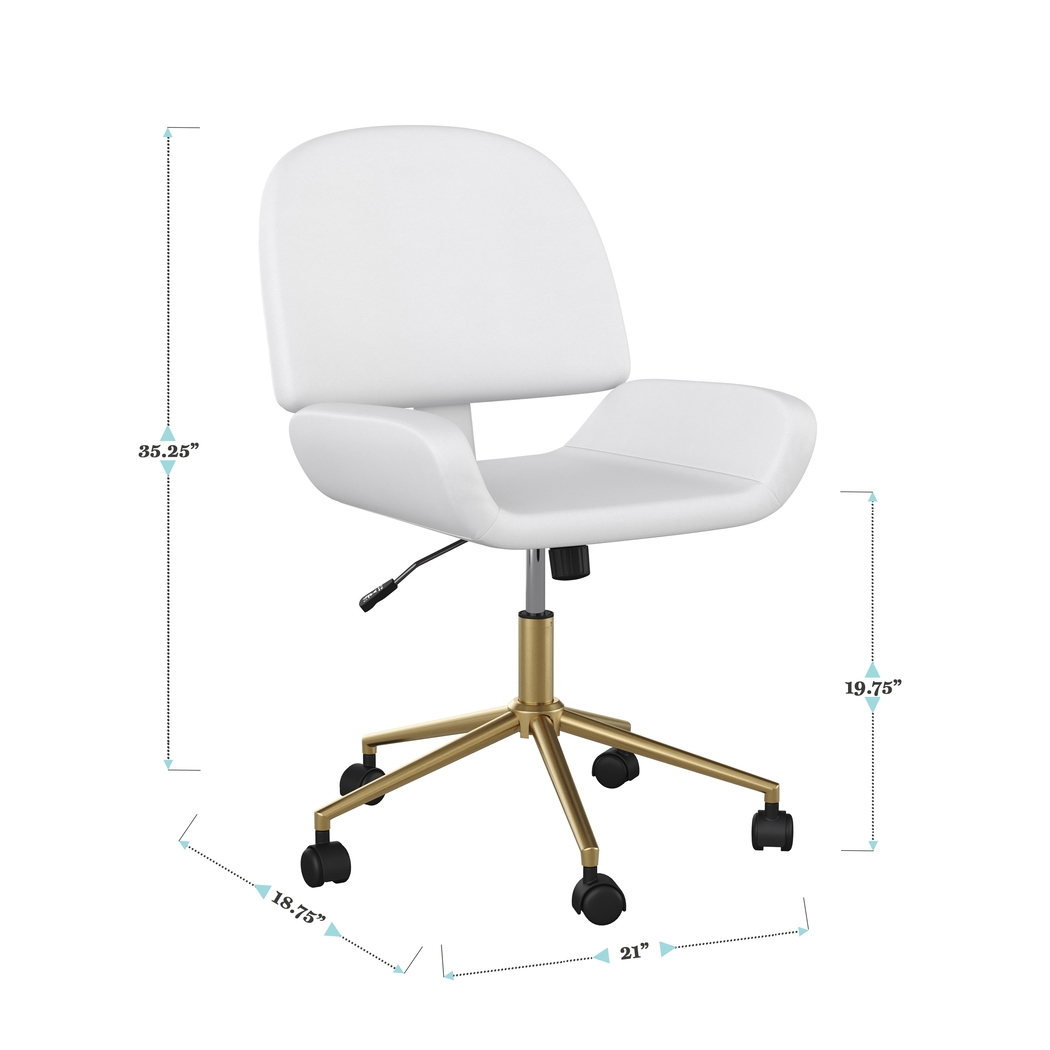 Emshoff White Office Chair - Thumbnail - Image 11