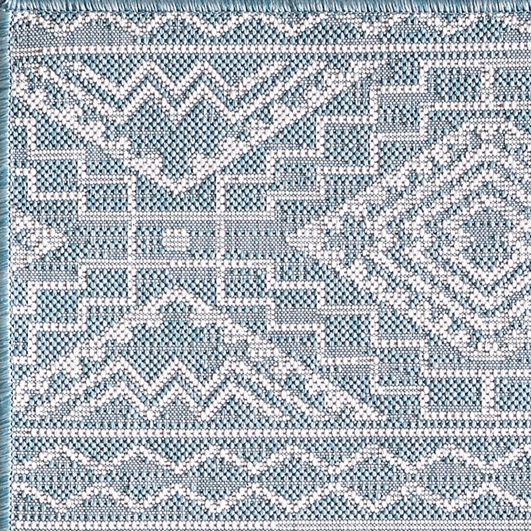 Emspool Aqua 7'10 x 10'10 Indoor/Outdoor Rug - Thumbnail - Image 7