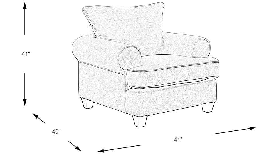 Dimension Image. Please refer to the Dimension Tab on this page for dimension details.