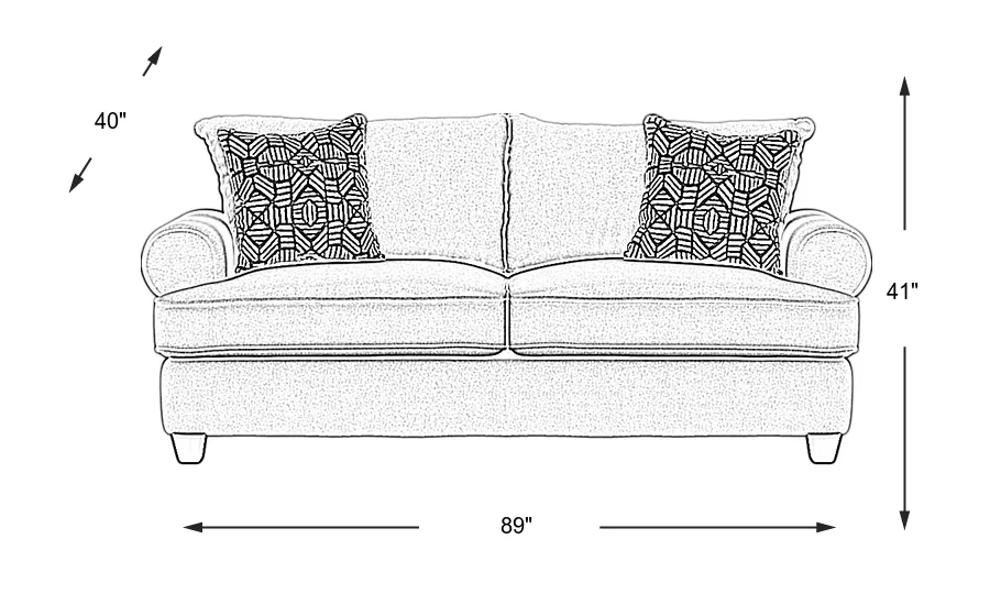 Dimension Image. Please refer to the Dimension Tab on this page for dimension details.