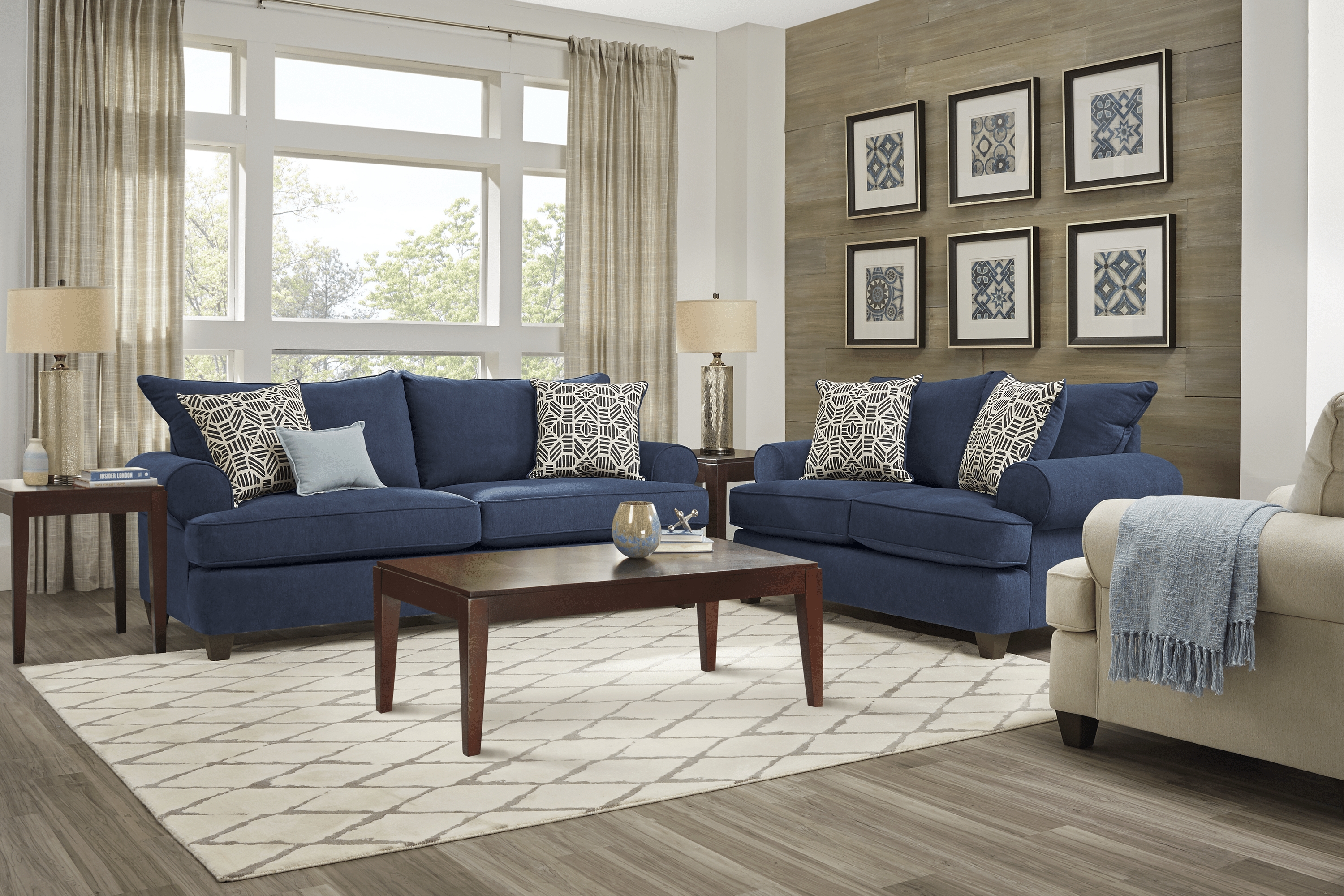 Emsworth Navy 5 Pc Living Room - Thumbnail - Image 1