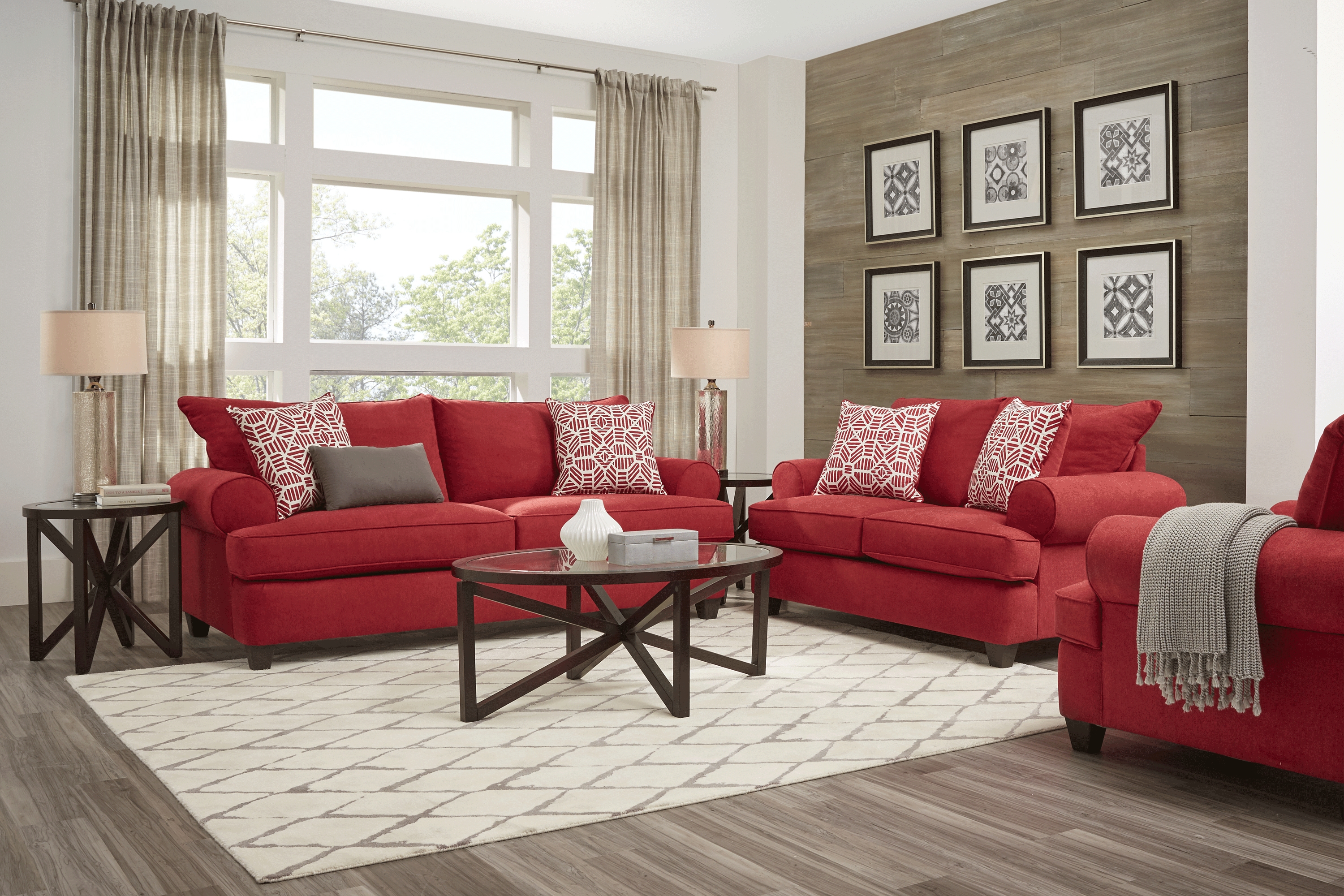 Emsworth Scarlet 2 Pc Living Room - Thumbnail - Image 1
