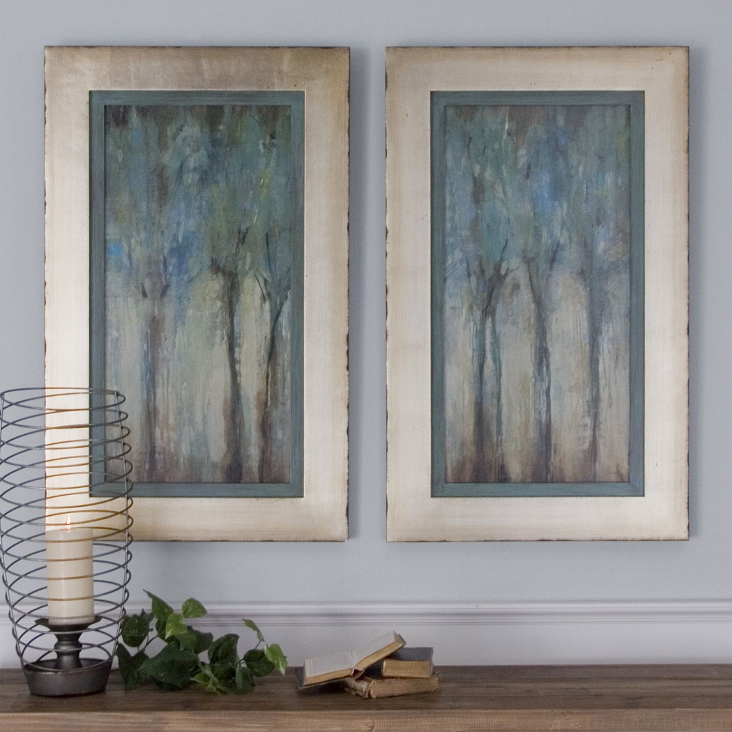 Enchanted Night Blue Artwork, Set of 2 - Thumbnail - Image 2