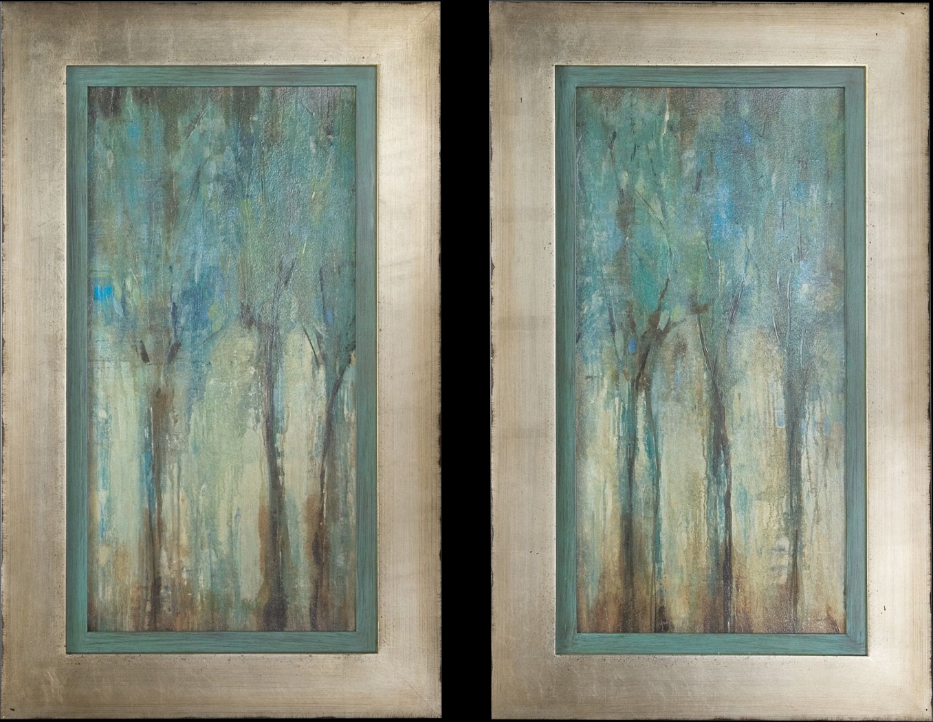 Enchanted Night Blue Artwork, Set of 2 - Thumbnail - Image 1