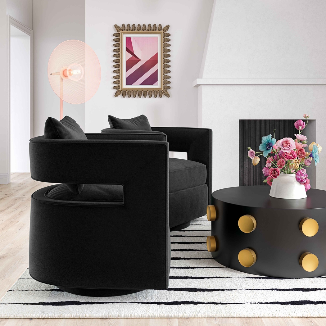 Endalyn Black Accent Chair - Thumbnail - Image 2