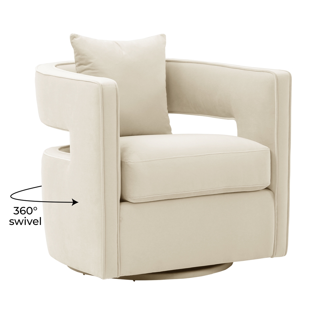 Endalyn Cream Accent Chair - Thumbnail - Image 5
