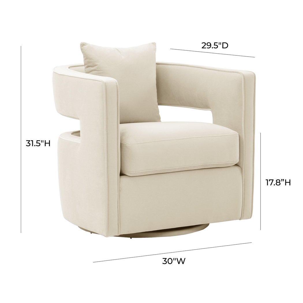 Endalyn Cream Accent Chair - Thumbnail - Image 6