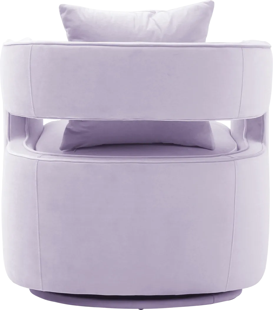 Endalyn Lavender Swivel Accent Chair - Thumbnail - Image 4