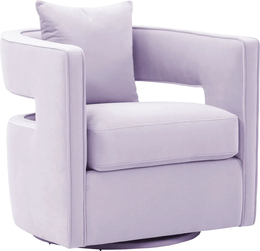 Endalyn Lavender Swivel Accent Chair - Thumbnail - Image 1