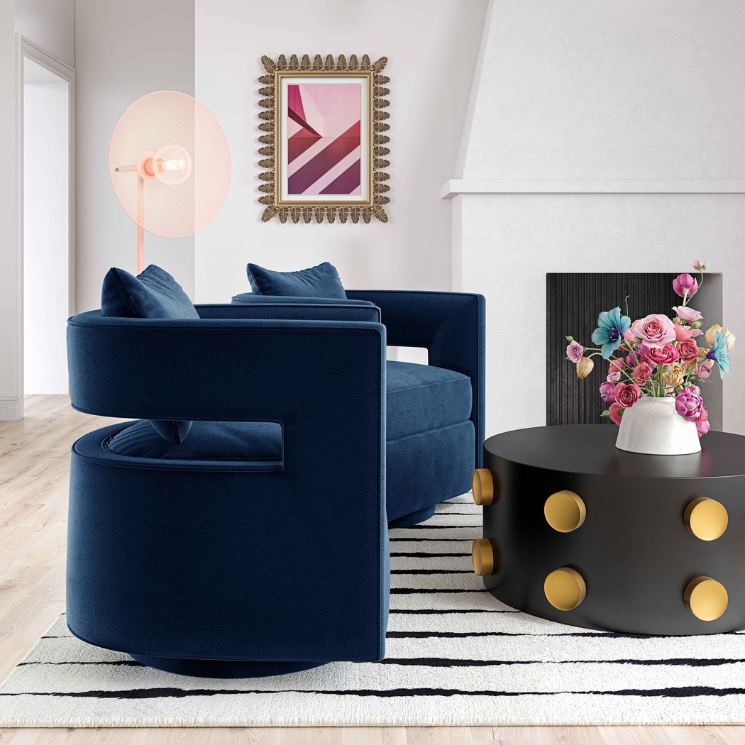 Endalyn Navy Accent Chair - Thumbnail - Image 2