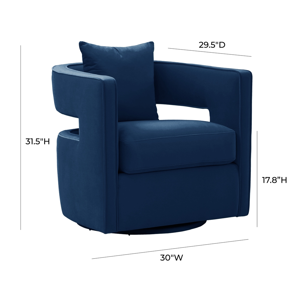 Endalyn Navy Accent Chair - Thumbnail - Image 7