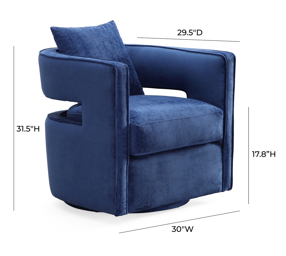Endalyn Navy Accent Chair - Thumbnail - Image 8