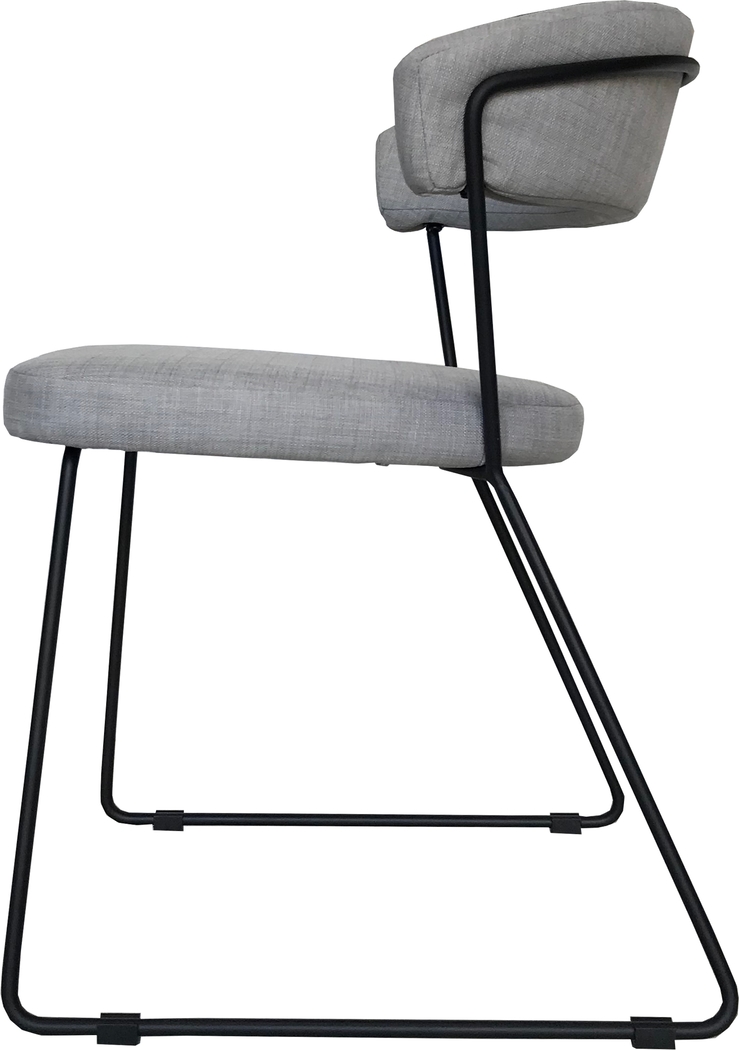 Endire Gray Side Chair, Set of 2 - Thumbnail - Image 4