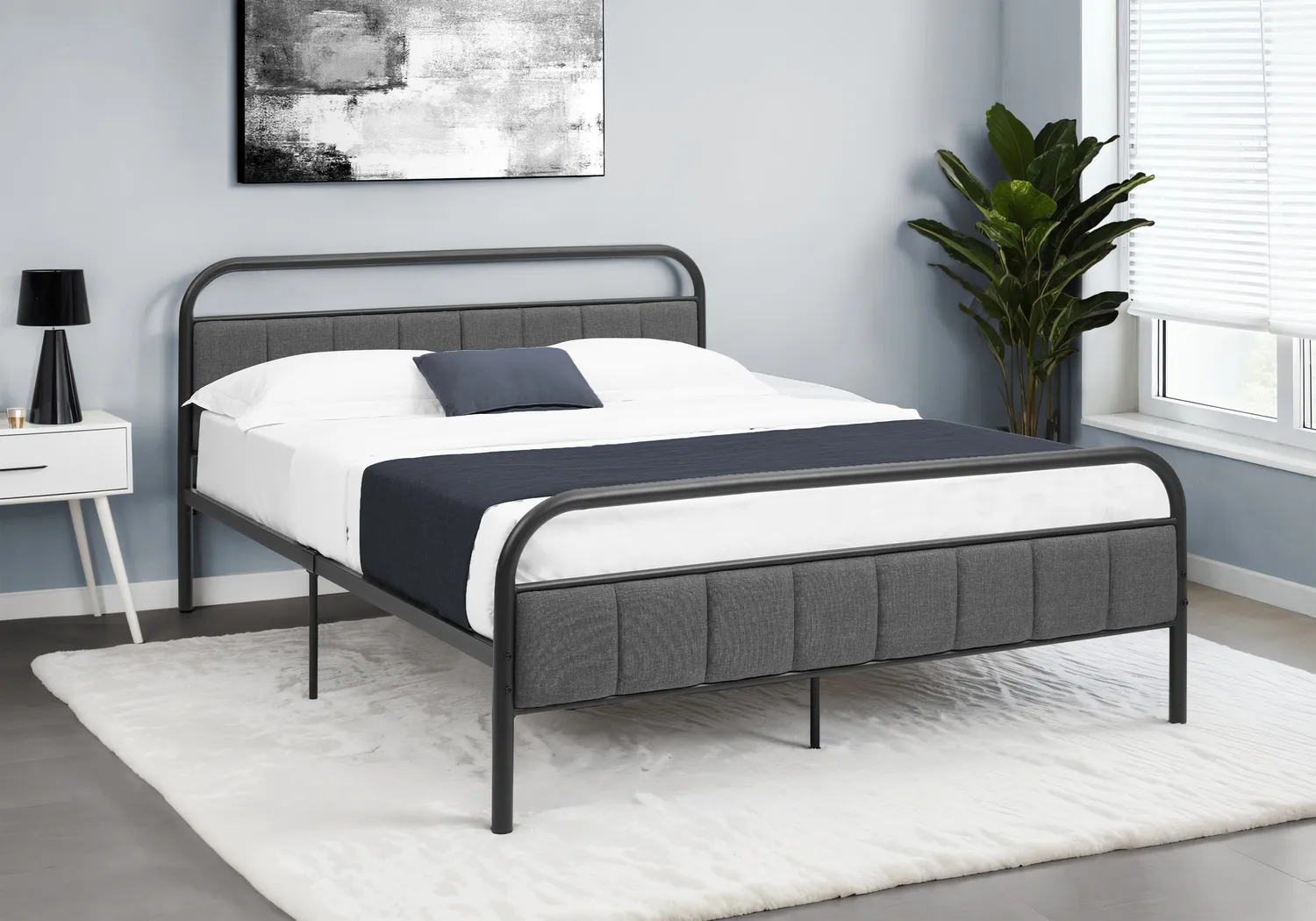 Energeny Gray Queen Bed - Thumbnail - Image 2