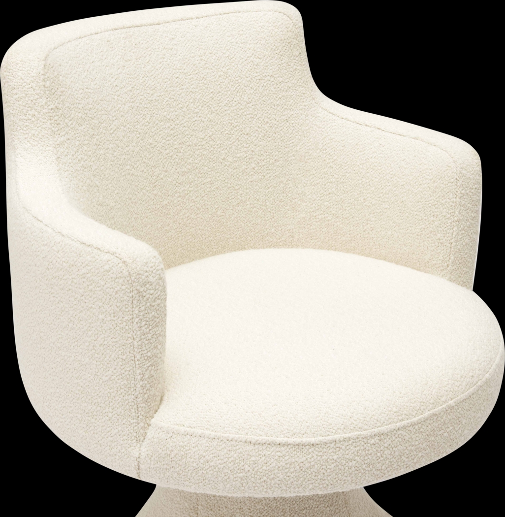 Engberg Cream Swivel Arm Chair - Thumbnail - Image 5