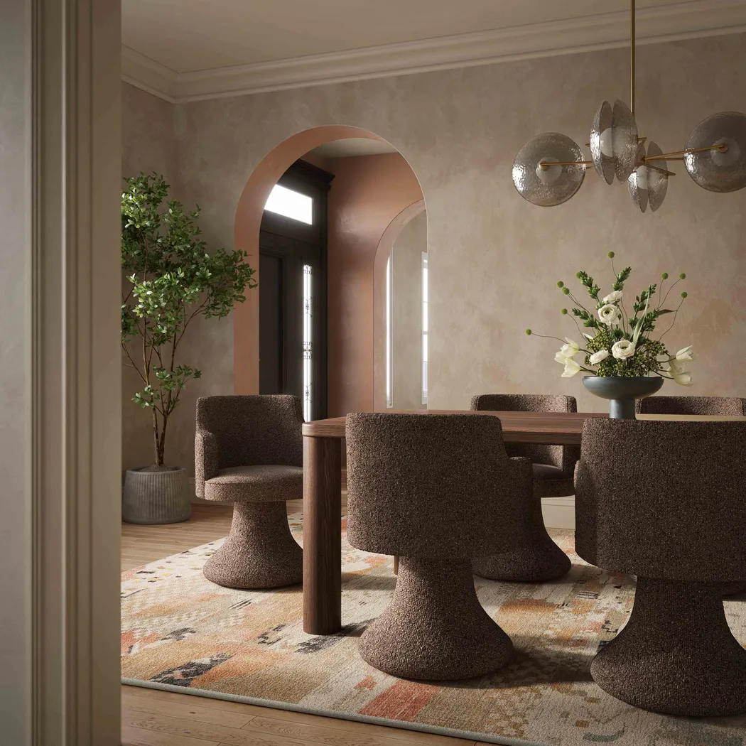 Engberg Dark Brown Swivel Arm Chair - Thumbnail - Image 2