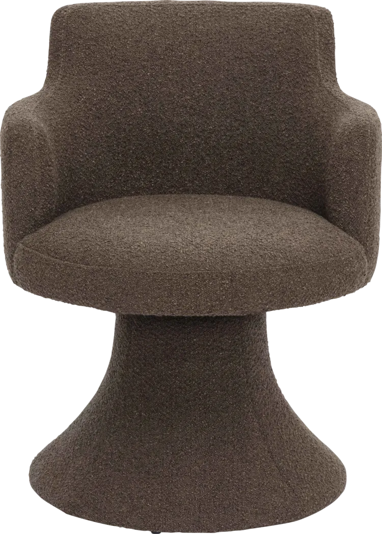 Engberg Dark Brown Swivel Arm Chair - Thumbnail - Image 4
