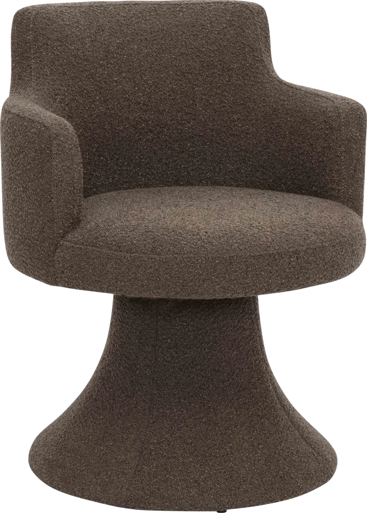 Engberg Dark Brown Swivel Arm Chair - Thumbnail - Image 1