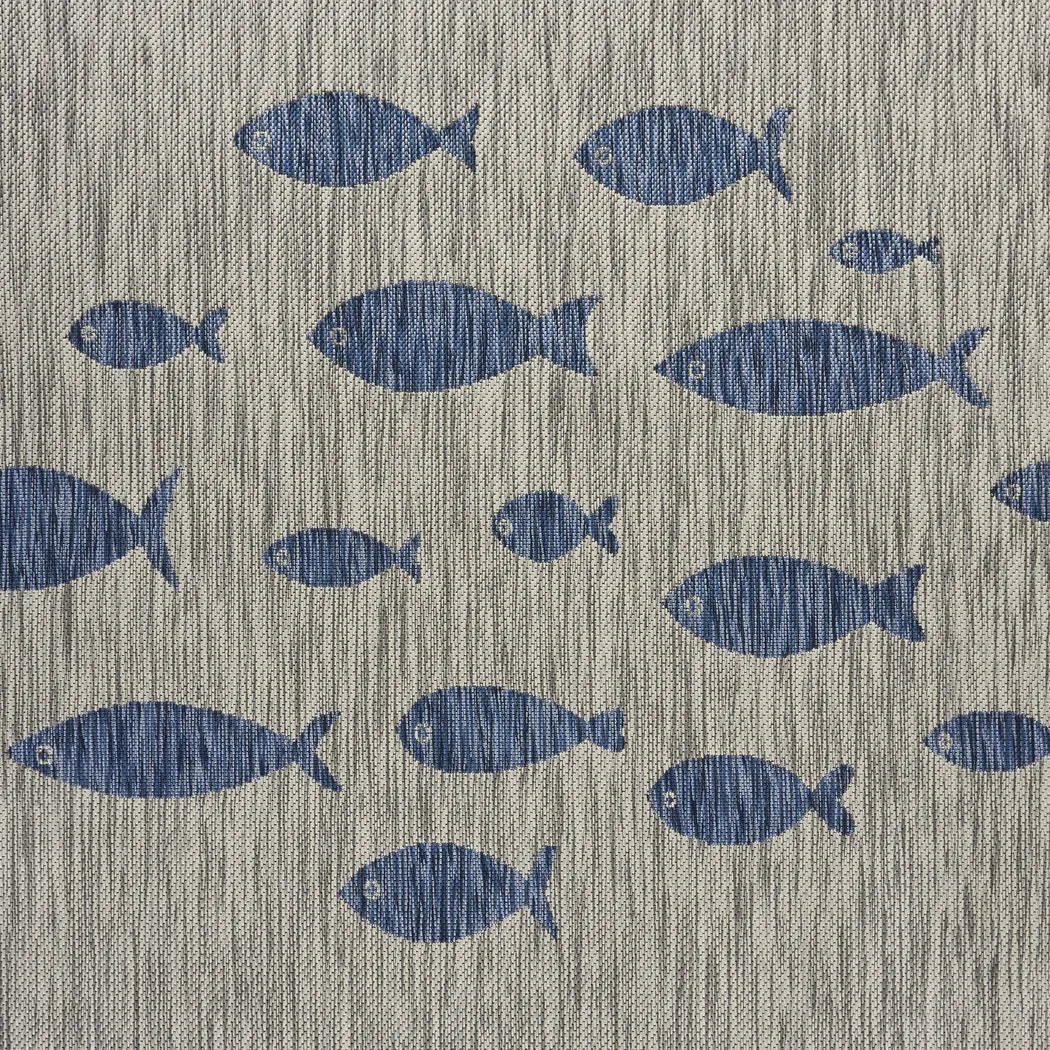 Engleto Gray/Navy 5' x 7' Indoor/Outdoor Rug - Image 8