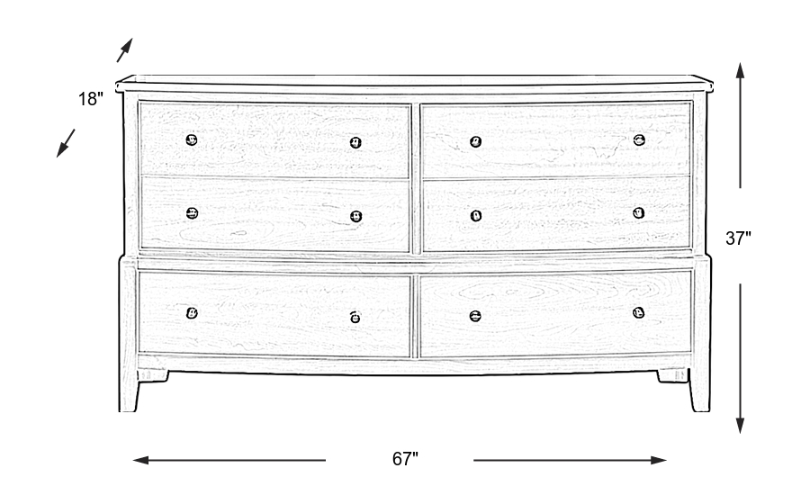 Dimension Image. Please refer to the Dimension Tab on this page for dimension details.