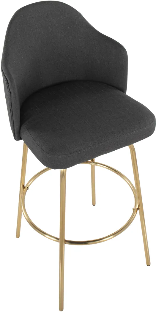 Enilla III Charcoal Barstool, Set of 2 - Thumbnail - Image 4