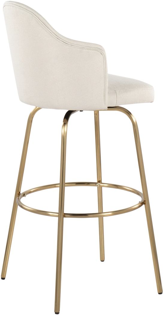 Enilla III Cream Barstool, Set of 2 - Thumbnail - Image 9