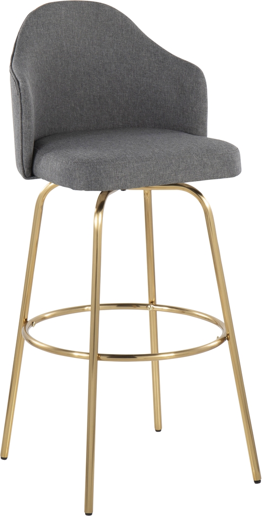 Enilla III Gray Barstool, Set of 2 - Thumbnail - Image 2