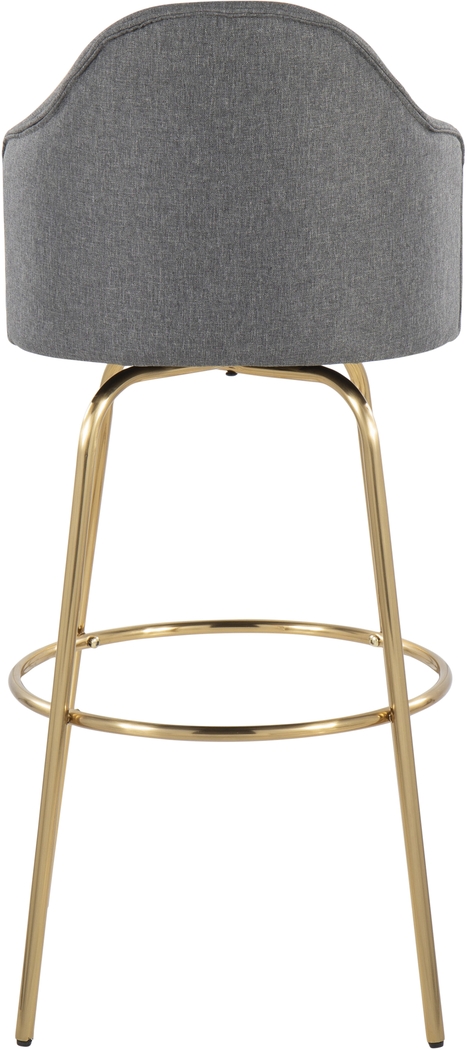 Enilla III Gray Barstool, Set of 2 - Thumbnail - Image 4