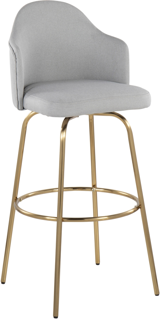 Enilla III Light Gray Barstool, Set of 2 - Thumbnail - Image 2