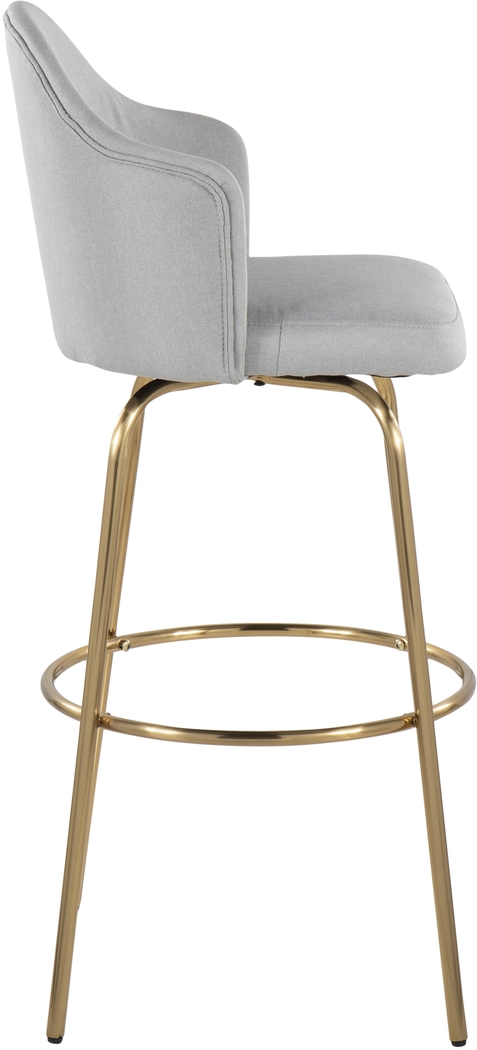 Enilla III Light Gray Barstool, Set of 2 - Thumbnail - Image 3