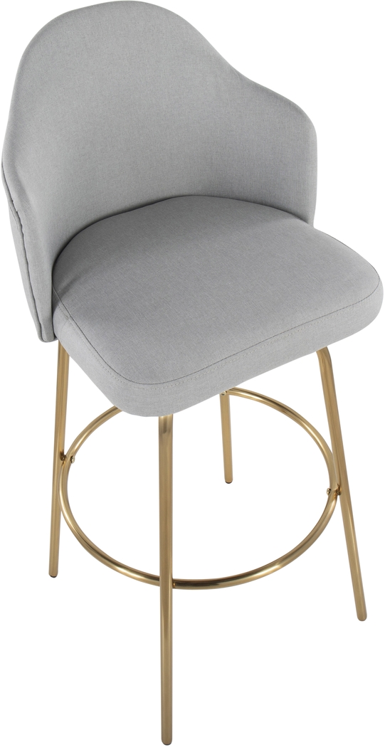 Enilla III Light Gray Barstool, Set of 2 - Thumbnail - Image 4